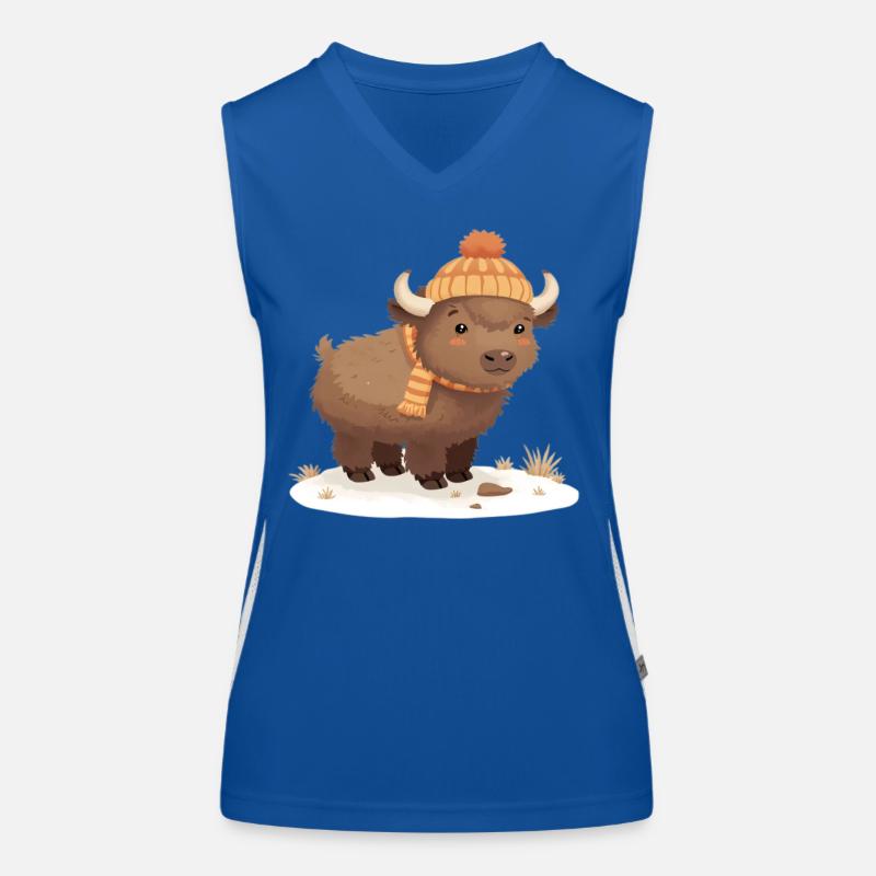 Bison d’hiver avec coiffe Débardeur respirant contrasté Femme