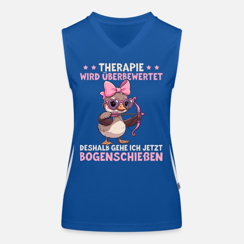 Therapy is overrated - Funny archery Women's Functional Contrast Tank Top