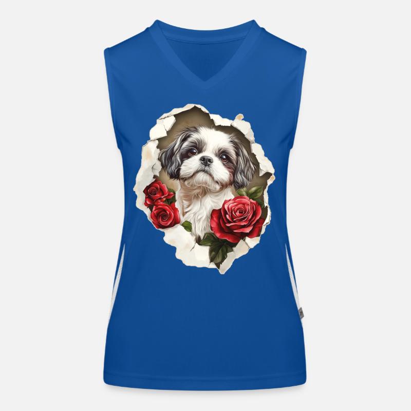 Shih Tzu Vintage Débardeur respirant contrasté Femme