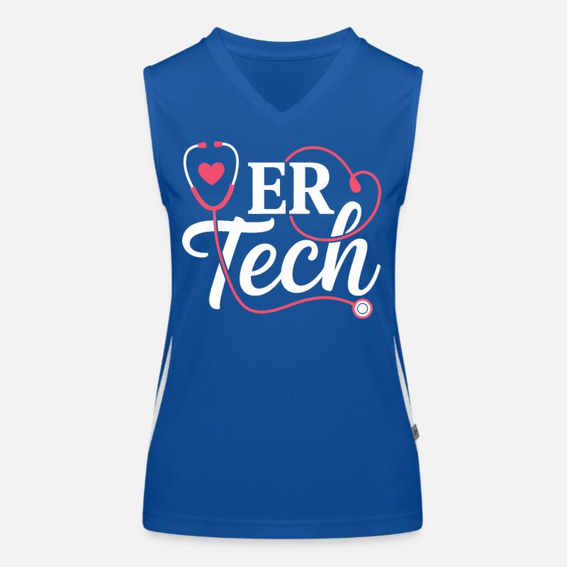 ERTech Stethoskop Herz Funktionelles Kontrast-Tank Top für Frauen