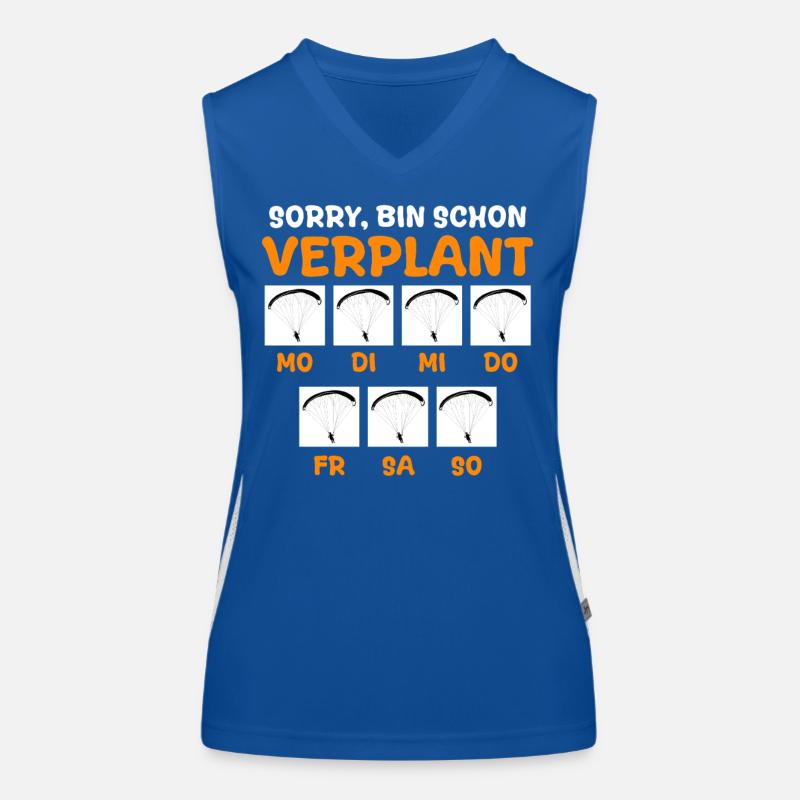 Gleitschirmflug SORRY BIN SCHON VERPLANT Lustig Funktionelles Kontrast-Tank Top für Frauen