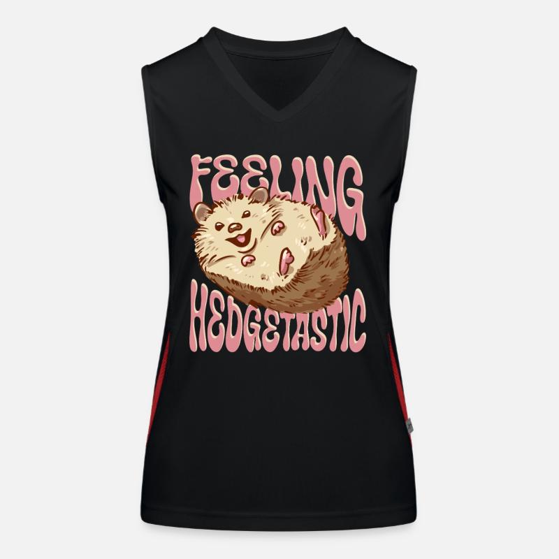 Jour du hérisson Igel Tag Feeling Hedgetastic Débardeur respirant contrasté Femme