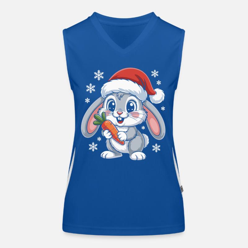 Lapin d’hiver avec carotte Débardeur respirant contrasté Femme