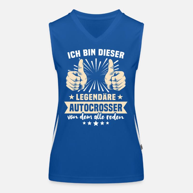 Autocrosser Sprüche Funktionelles Kontrast-Tank Top für Frauen