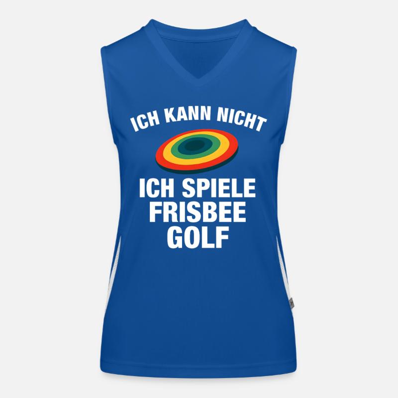 Frisbee Golf Ausrede Funktionelles Kontrast-Tank Top für Frauen
