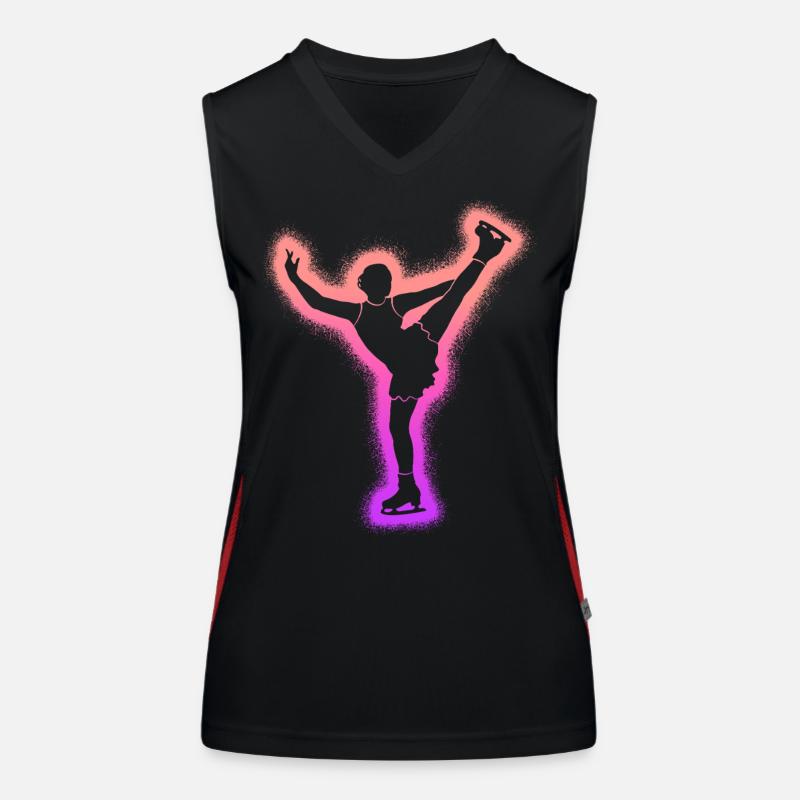 Eiskunstläuferin Eislaufen Mädchen Eiskunstlauf Funktionelles Kontrast-Tank Top für Frauen