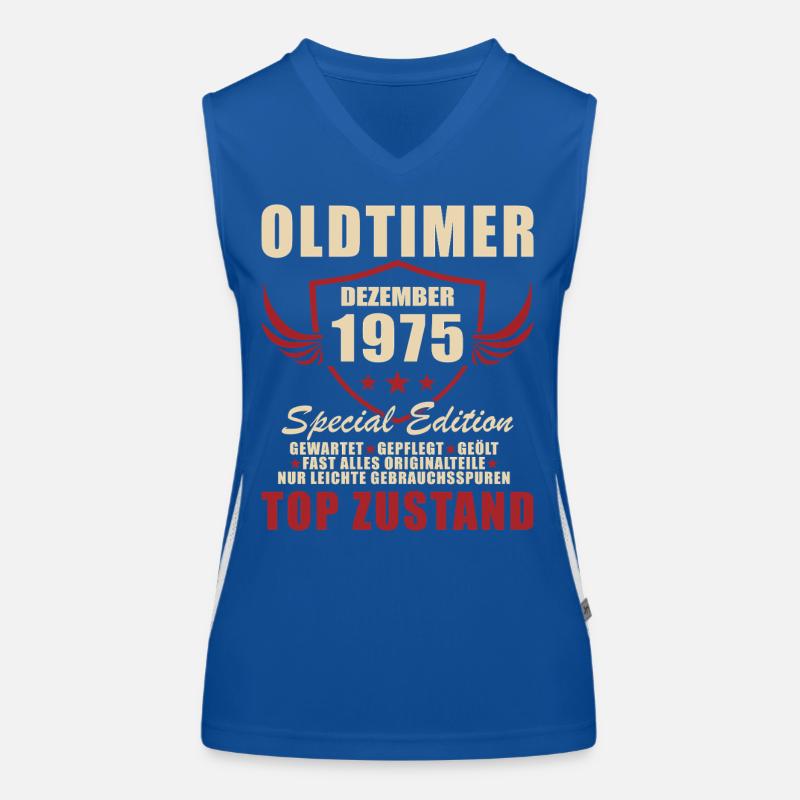 Logo Oldtimer 1975 Édition spéciale Débardeur respirant contrasté Femme