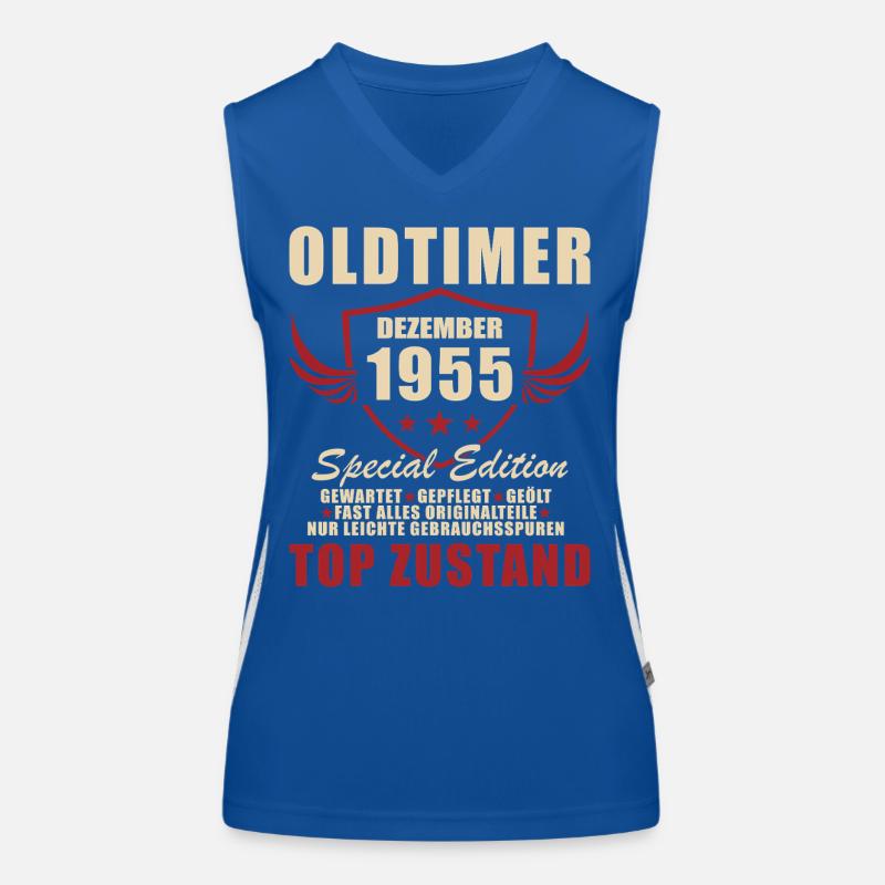 Oldtimer Dezember 1955 Special Edition Funktionelles Kontrast-Tank Top für Frauen