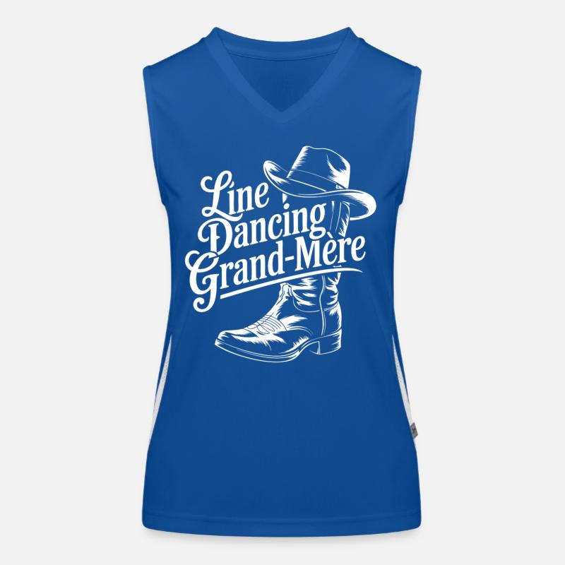 Line Dancing Grandma Women's Functional Contrast Tank Top