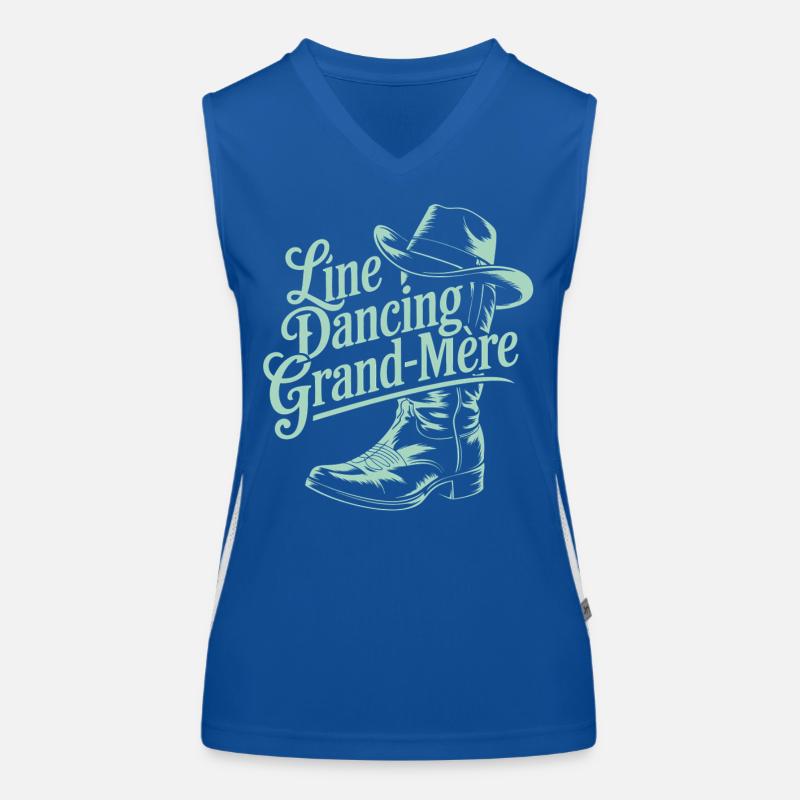 Line Dancing Grandma Women's Functional Contrast Tank Top