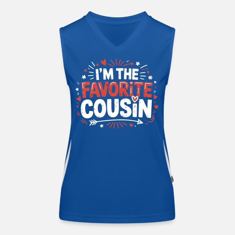 Ich bin der Lieblingscousin Funktionelles Kontrast-Tank Top für Frauen