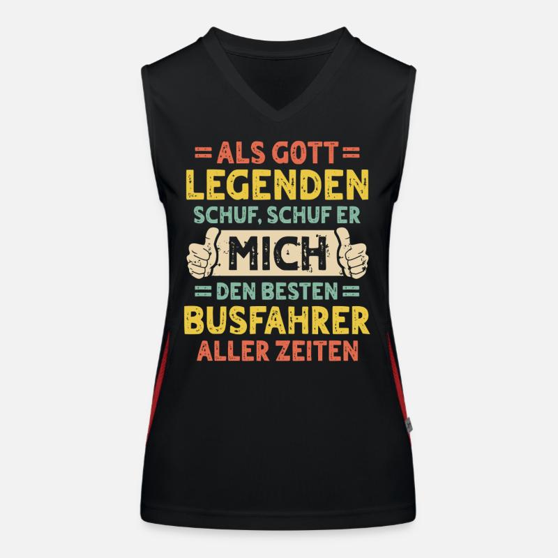 Busfahrer Funktionelles Kontrast-Tank Top für Frauen