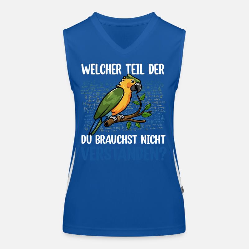 Comprendre le perroquet coloré ? Débardeur respirant contrasté Femme