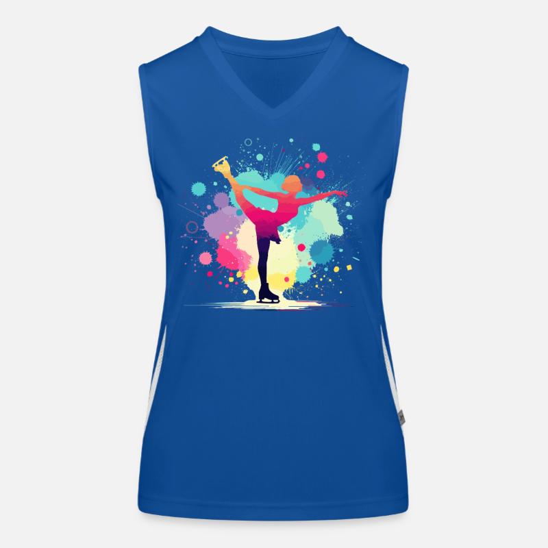 Eiskunstlauf, Eiskunstläuferin, Eiskunstlaufen Funktionelles Kontrast-Tank Top für Frauen