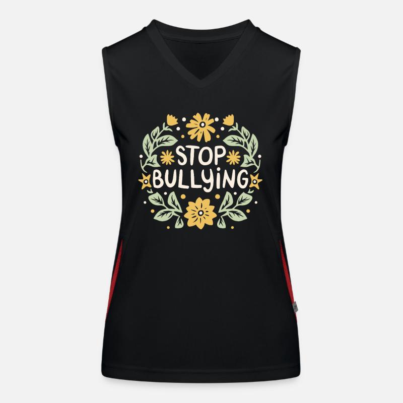 Arrêter de harceler, intimider, harceler, prévention Débardeur respirant contrasté Femme