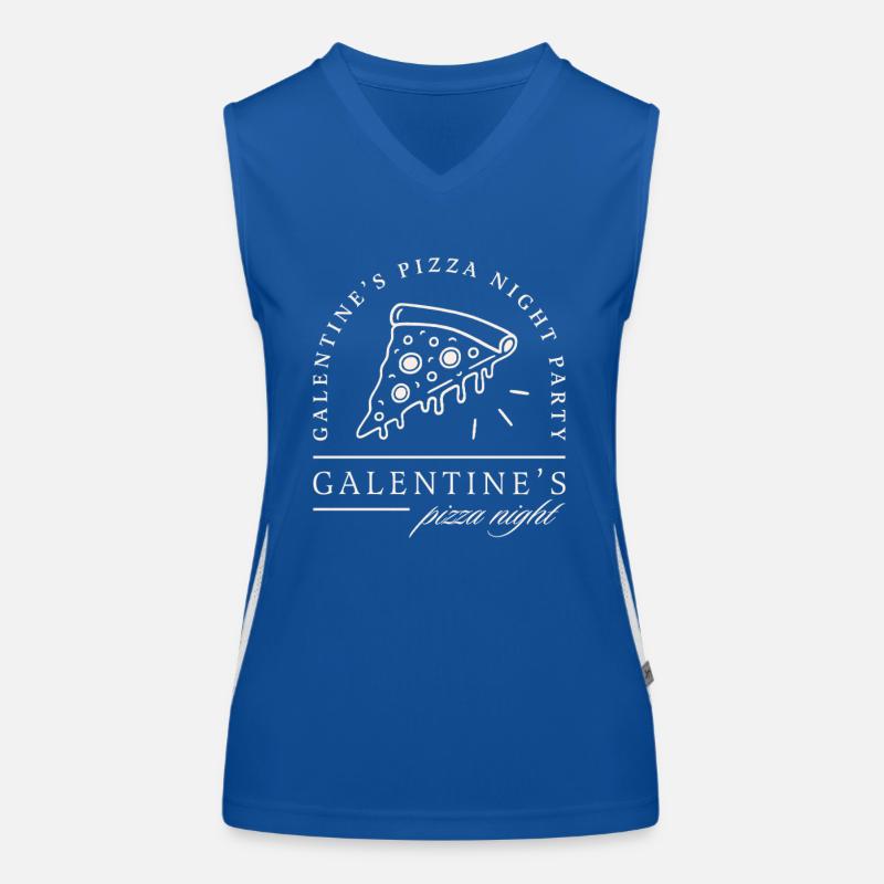 Galentines' Tag Pizza Abend Valentinstags-Mädchen-Dinner Funktionelles Kontrast-Tank Top für Frauen