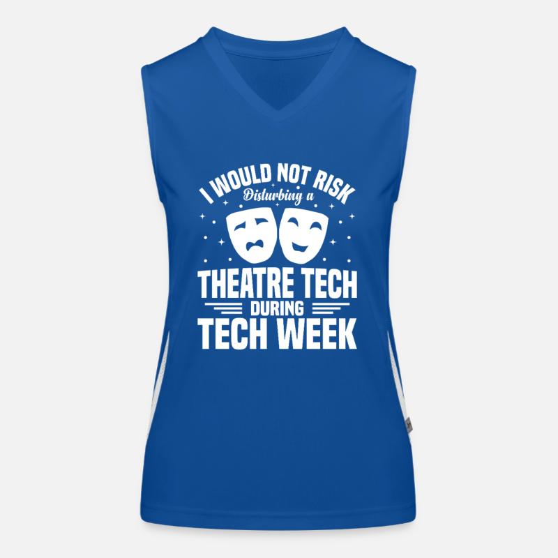 Équipe de scène Technicien de théâtre Technicien éclairage Débardeur respirant contrasté Femme
