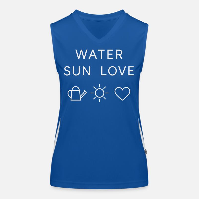 Wasser Sonne Liebe Statement Funktionelles Kontrast-Tank Top für Frauen