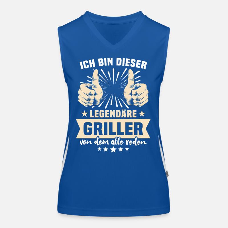 Griller Sayings Women's Functional Contrast Tank Top