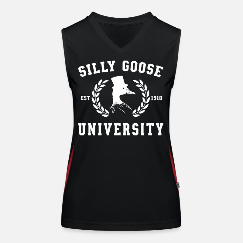 Goose University Crest - Women's Functional Contrast Tank Top - black/red