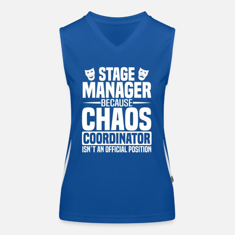 Professioneller Backstage-Manager, Bühnencrew-Manager Funktionelles Kontrast-Tank Top für Frauen
