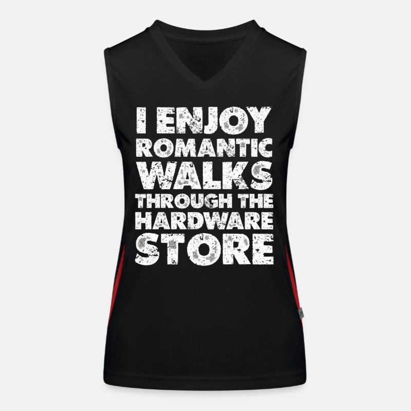 Romantic strolls through the hardware store Women's Functional Contrast Tank Top