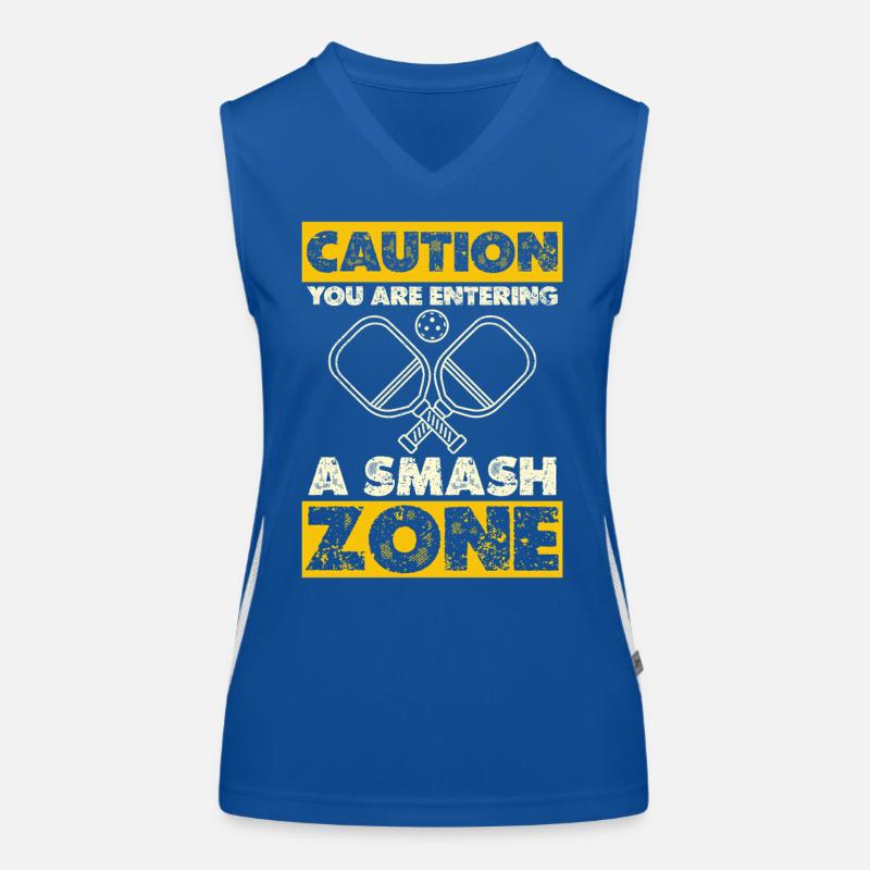 Caution: Smash Zone Women's Functional Contrast Tank Top
