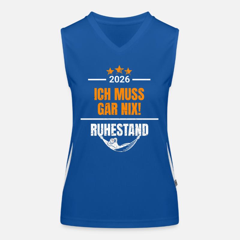 Ruhestand 2026 - Ich muss gar nix! Funktionelles Kontrast-Tank Top für Frauen