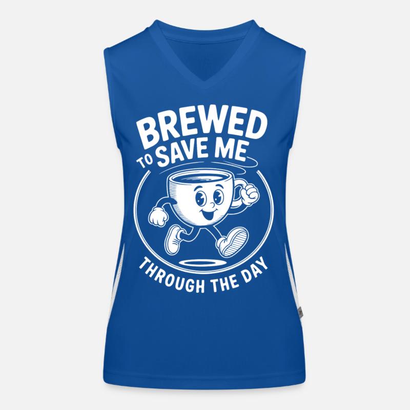 Kaffeebecherheld Rettet Den Tag Funktionelles Kontrast-Tank Top für Frauen