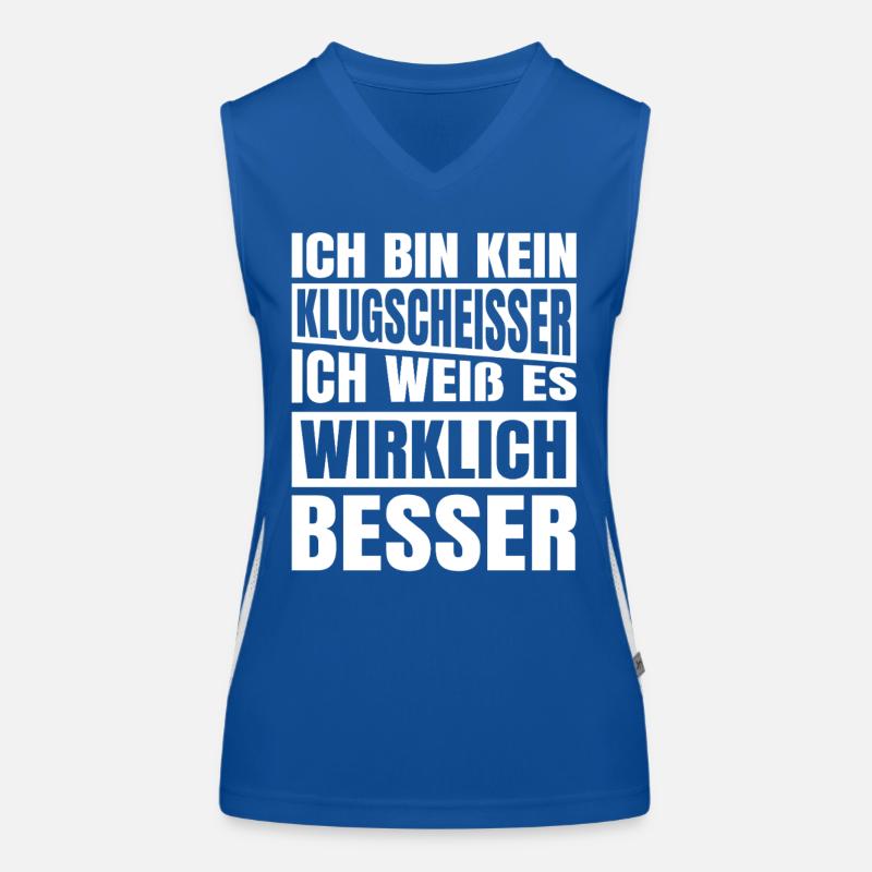 Ich bin kein Klugscheisser Funktionelles Kontrast-Tank Top für Frauen