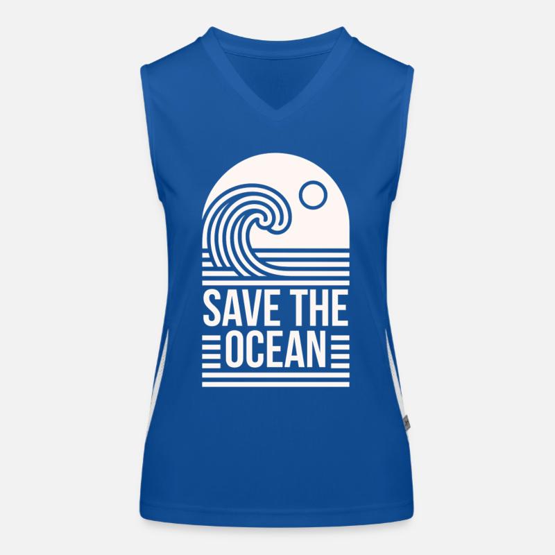 Citations de conservation de la protection de l’océan Save the Ocean Débardeur respirant contrasté Femme