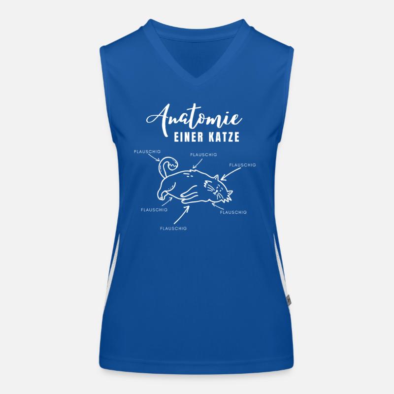 Anatomie einer Katze – alles flauschig Funktionelles Kontrast-Tank Top für Frauen