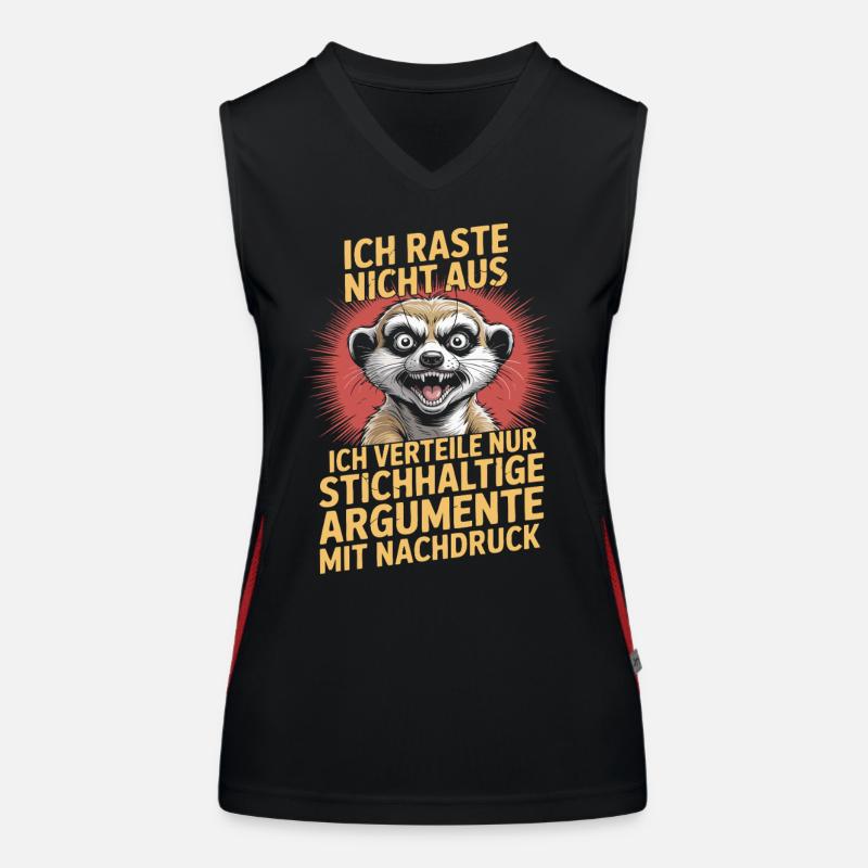 Erdmännchen stichhaltige Argumente Gag Funktionelles Kontrast-Tank Top für Frauen