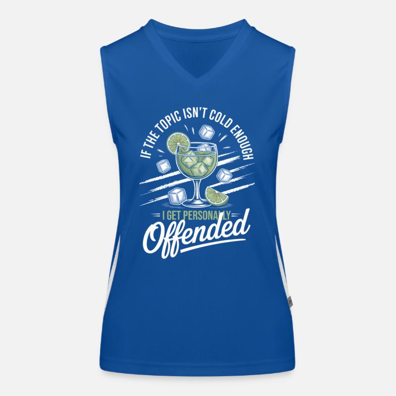 Gin If The Topic Isn't Cold Enough Funktionelles Kontrast-Tank Top für Frauen