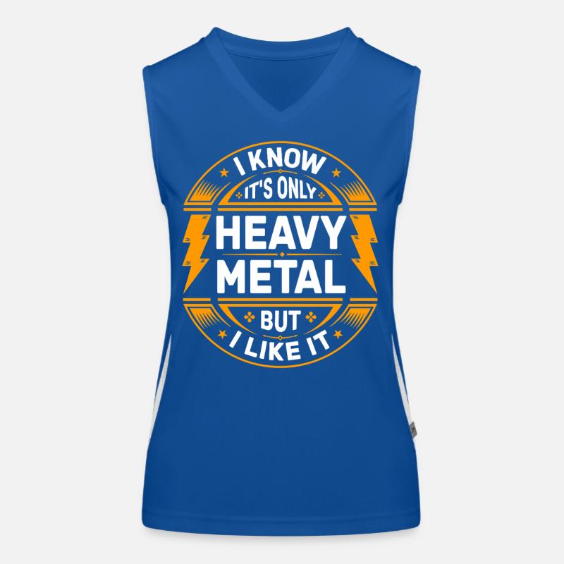 Je sais que c’est juste un badge de heavy metal Débardeur respirant contrasté Femme