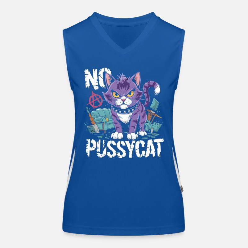 Rebelle Chat : Pas de Pussycat Design Débardeur respirant contrasté Femme