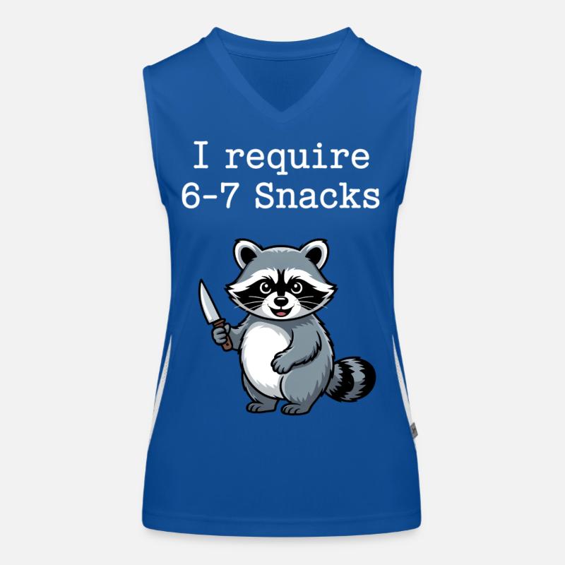 6-7 Internet Meme Cooler 6 7 Raccoon Women's Functional Contrast Tank Top