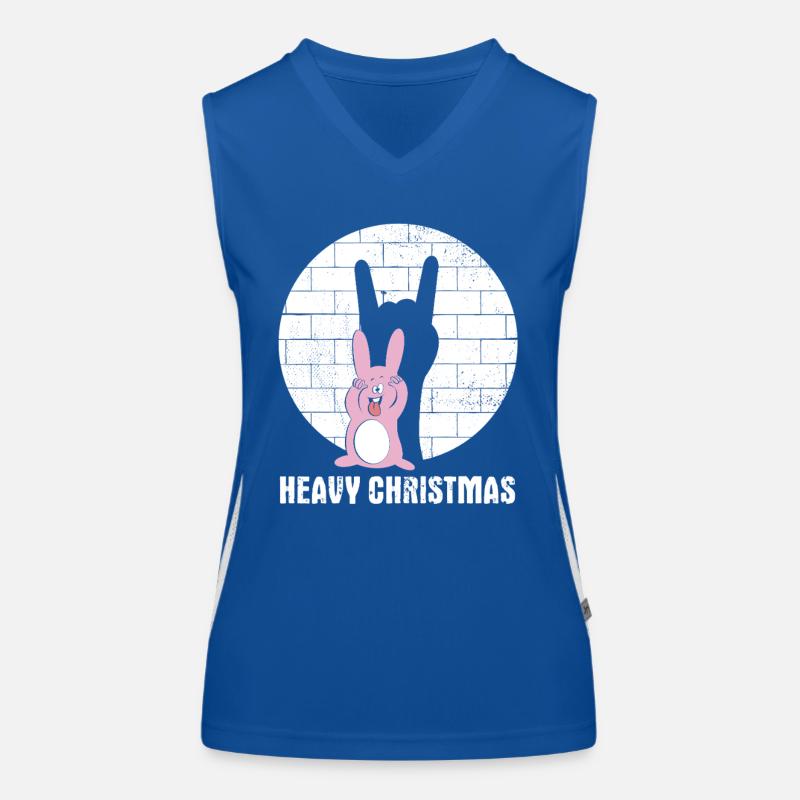 Noël intense | Drôle de lapin métallique Débardeur respirant contrasté Femme