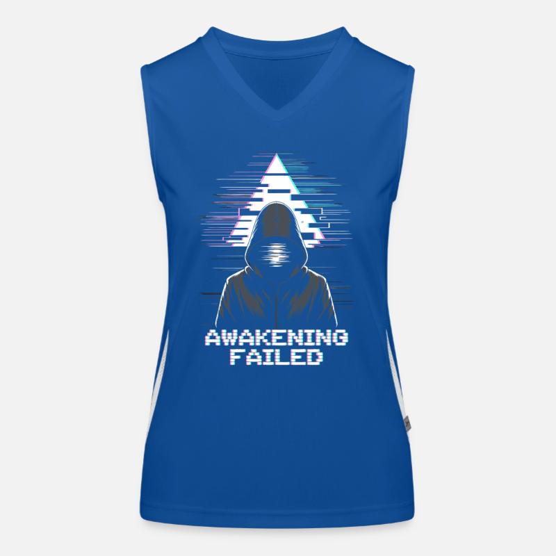 Glitch-Hacker mit „Awakening Failed“ Look Funktionelles Kontrast-Tank Top für Frauen