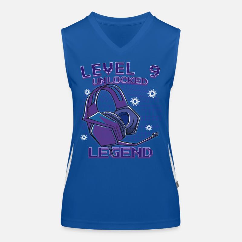 Level 9 Unlocked Headphones Neon Women's Functional Contrast Tank Top