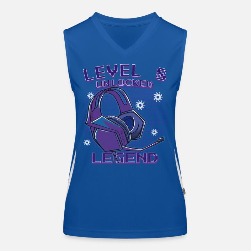 Level 8 Up Legend Headphones Women's Functional Contrast Tank Top