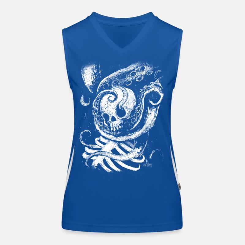 Verheddert in der Tiefe Funktionelles Kontrast-Tank Top für Frauen