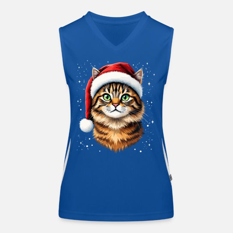 Kitten Christmas at the Chapeau Rouge Women's Functional Contrast Tank Top