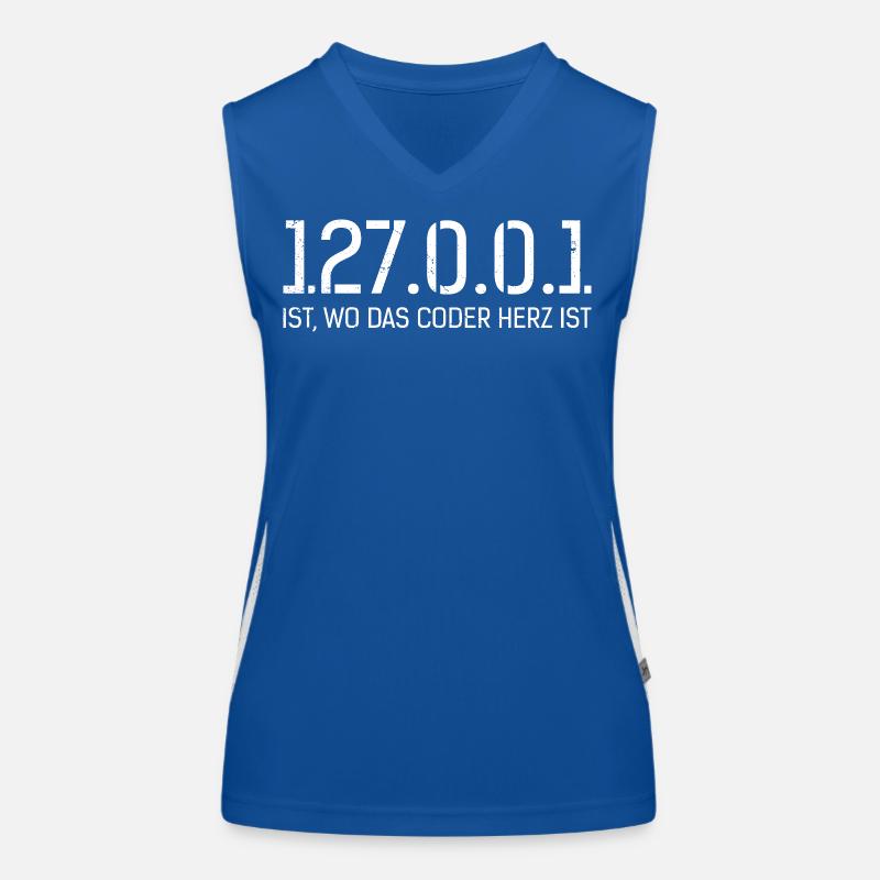 Science Coder 127.0.0.1 IS. WHERE CODER'S HEART IS Women's Functional Contrast Tank Top
