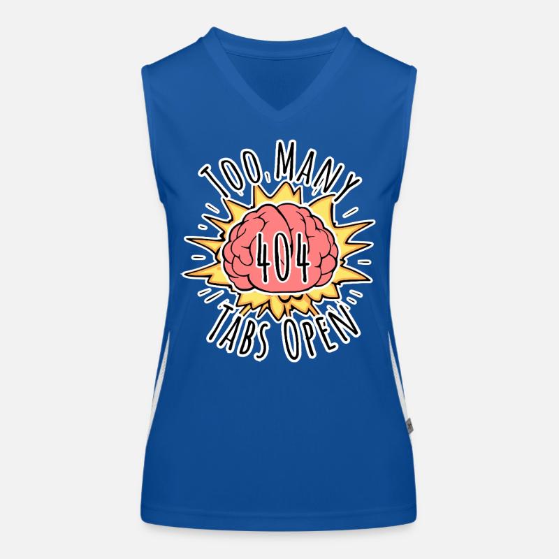 Error 404 Brain Explosion - Too Many Tabs Open! Funktionelles Kontrast-Tank Top für Frauen