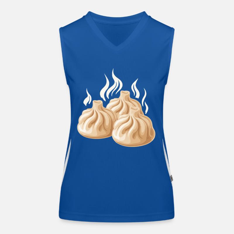 Steaming dumpling design Women's Functional Contrast Tank Top