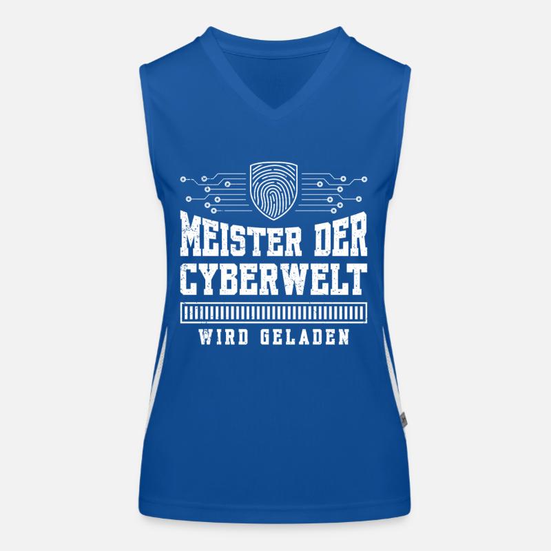 Computerscience MEISTER DER CYBERWELT WIRD GELADEN Funktionelles Kontrast-Tank Top für Frauen