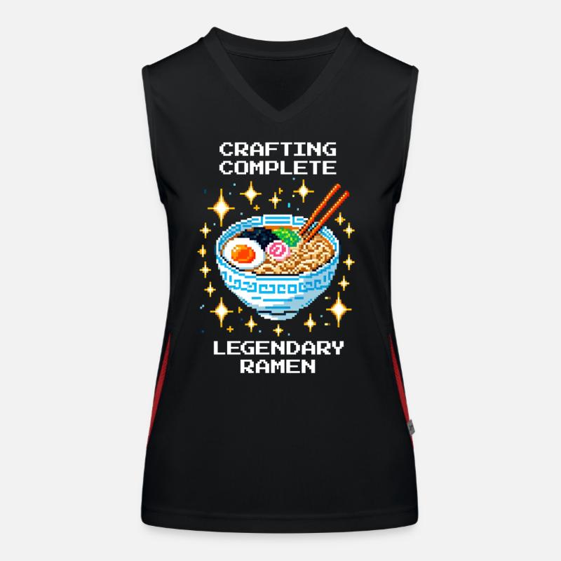 Crafting Done: Legendary Ramen - Women's Functional Contrast Tank Top - black/red
