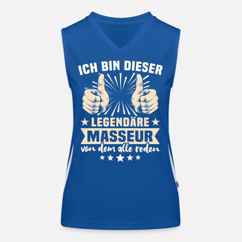 Masseur Sprüche Funktionelles Kontrast-Tank Top für Frauen