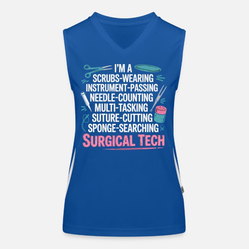 Surgical Tech Power Wortkunst Funktionelles Kontrast-Tank Top für Frauen